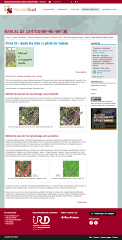 Manuel de cartographie rapide de l'IRD. Exemple de fiche